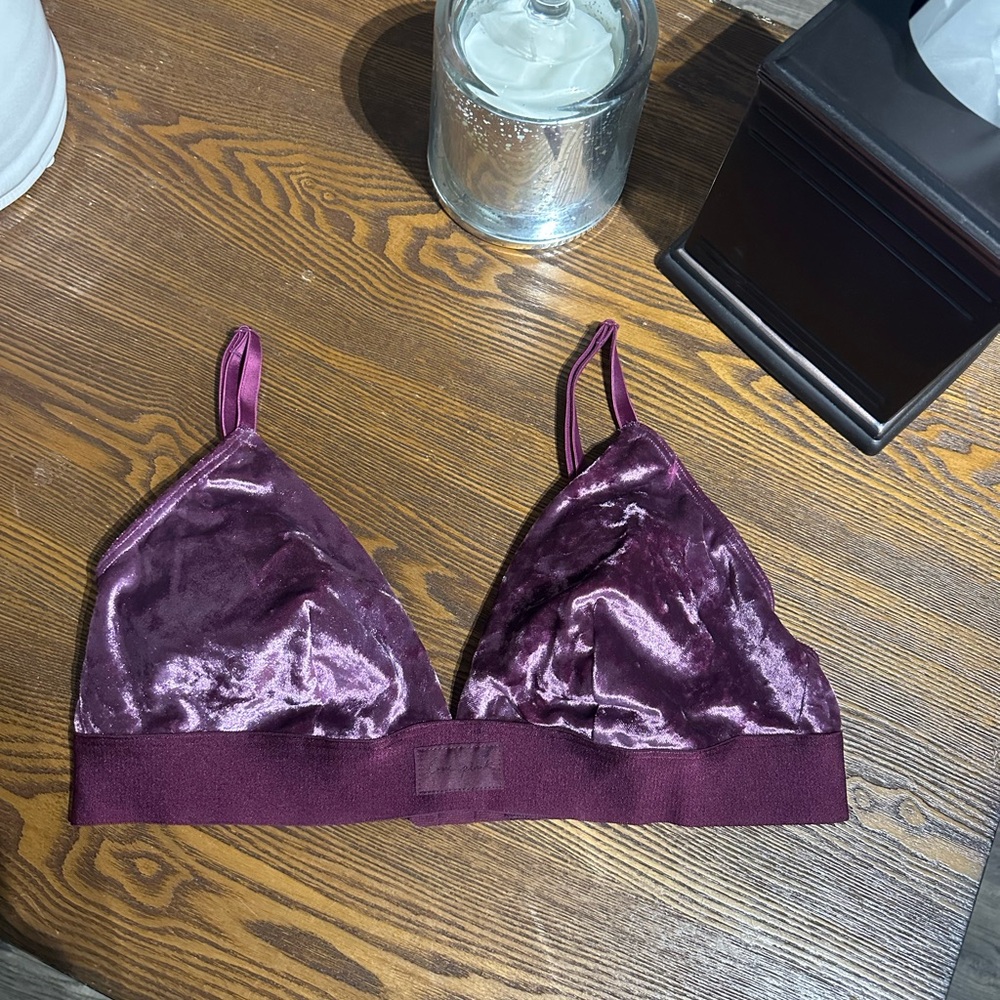 Velvet Bralette in Rich Purple